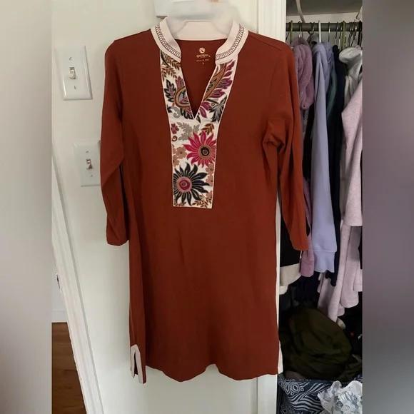 Spartina 449 Dress w/ Floral Embroidery - Picture 2 of 3